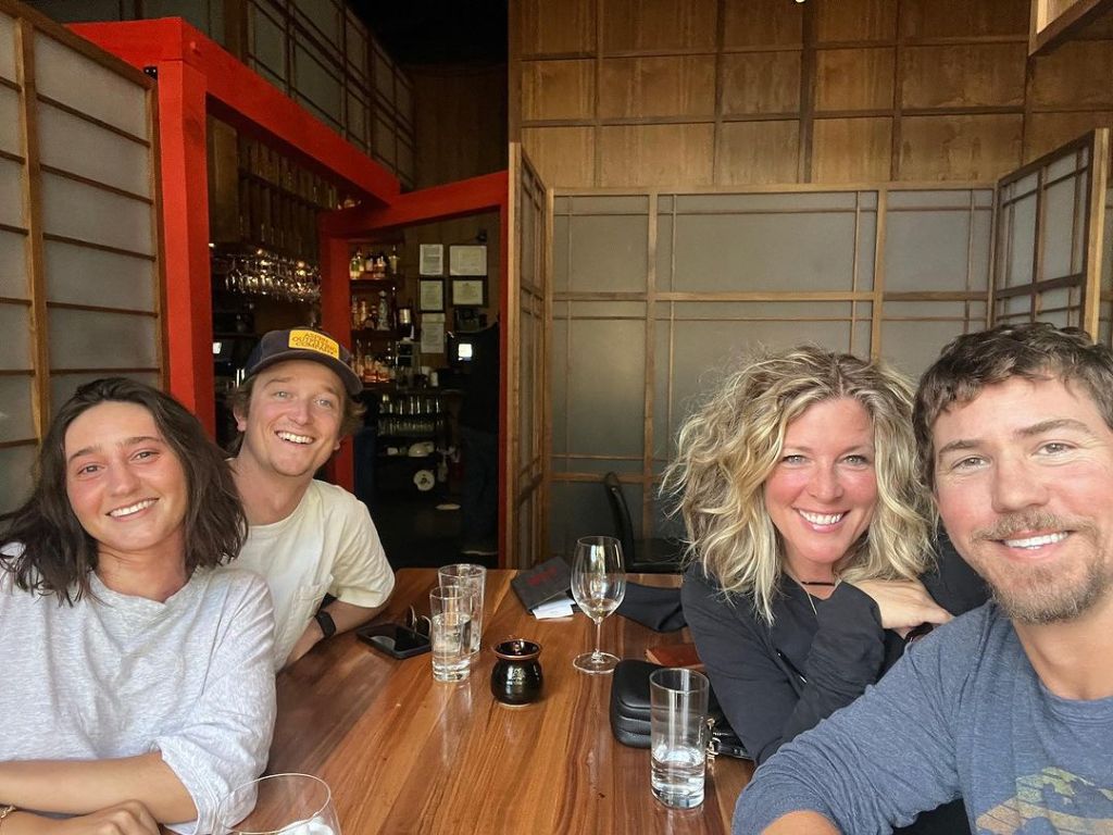 Laura Wright, son LJ, girlfriend Emily, and Wes Ramsey