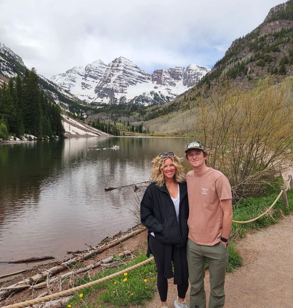 Laura Wright and son LJ in Aspen